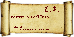 Bogdán Peónia névjegykártya